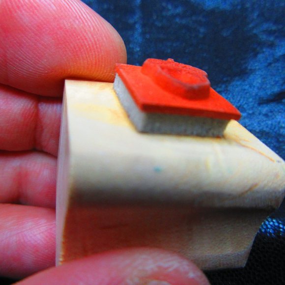 Acorn Rubber Wood Mounted Stamp 1" X 1" - Picture 3 of 3